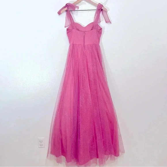 NWT City Studio Pink Sparkle Gown - Picture 3 of 16